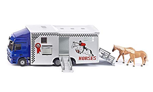 SIKU 1942, Pferdetransporter, 1:50, Metall/Kunststoff, Blau/Grau, Inkl. 2 Spielzeug-Pferden, Abnehmbares Dach SIKU 1942, Pferdetransporter, 1:50, Metall/Kunststoff, Blau/Grau, Inkl. 2 Spielzeug-Pferden, Abnehmbares Dach von Siku