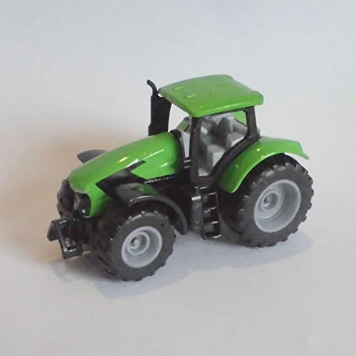 siku 1081, DEUTZ-FAHR TTV 7250 Agrotron Traktor, Grün/Schwarz, Abnehmbare Kabine, Reifen aus Gummi von Siku