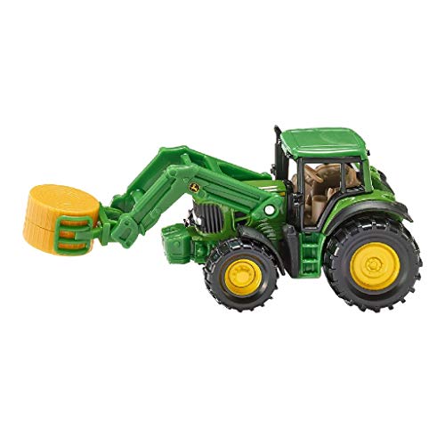 SIKU 1379, Traktor mit Ballenzange, Metall/Kunststoff, Inkl. Ballen, Bewegliche Teile, Grün von Siku