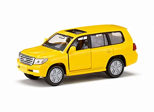 siku 1440, Toyota Landcruiser, Metall/Kunststoff, Gelb, Öffenbare Türen, Spielzeugauto für Kinder von Siku