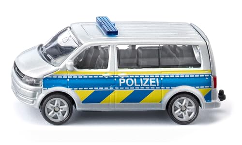 Siku 1553, VW T5 Autobahnpolizei, Spielzeugauto für Kinder, Metall/Kunststoff, Silber, Öffenbare Heckklappe, Anhängerkupplung Siku 1553, VW T5 Autobahnpolizei, Spielzeugauto für Kinder, Metall/Kunststoff, Silber, Öffenbare Heckklappe, Anhängerkupplung von Siku