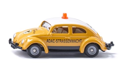 Siku 1561, VW Käfer ADAC, Spielzeugauto, Metall/Kunststoff, Gelb, Spielzeugauto für Kinder, Gummierte Reifen, Mit Dachlampe von Siku