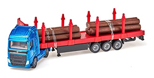 siku 1659, Holz-Transport-LKW, 1:87, Metall/Kunststoff, Blau/Rot, Inkl. Baumstämmen siku 1659, Holz-Transport-LKW, 1:87, Metall/Kunststoff, Blau/Rot, Inkl. Baumstämmen von Siku