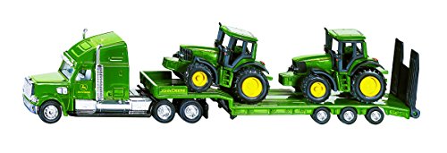 siku 1837, Tieflader mit 2 John Deere Traktoren, 1:87, Metall/Kunststoff, Grün, Klappbare Heckklappe siku 1837, Tieflader mit 2 John Deere Traktoren, 1:87, Metall/Kunststoff, Grün, Klappbare Heckklappe von Siku