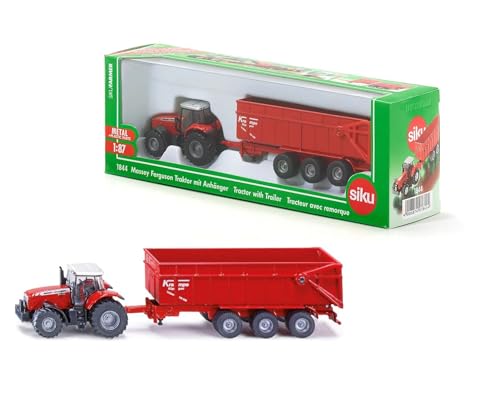 siku 1844, Massey Ferguson Traktor mit Anhänger, 1:87, Metall/Kunststoff, Rot, Kippbarer Anhänger siku 1844, Massey Ferguson Traktor mit Anhänger, 1:87, Metall/Kunststoff, Rot, Kippbarer Anhänger von Siku