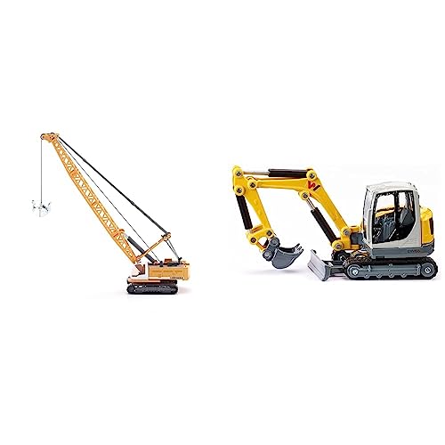 Siku 1891, Seilbagger & 3559, Wacker Neuson ET 65 Kettenbagger, 1:50, Metall/Kunststoff, Gelb, Bewegliches Maschinenhaus und drehbare Ketten, Beweglicher Baggerarm Siku 1891, Seilbagger & 3559, Wacker Neuson ET 65 Kettenbagger, 1:50, Metall/Kunststoff, Gelb, Bewegliches Maschinenhaus und drehbare Ketten, Beweglicher Baggerarm von Siku