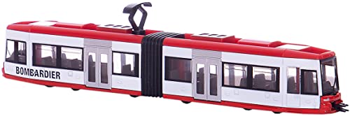 siku 1895, Straßenbahn, 1:87, Metall/Kunststoff, Rot/Weiß, Kompatibel mit anderen siku Spielzeugen von Siku