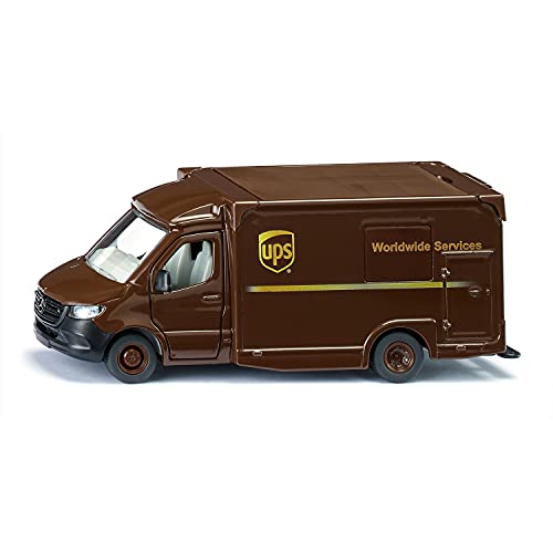 siku 1920, Mercedes-Benz Sprinter UPS Paketdienst, 1:50, Metall/Kunststoff, Braun, Bewegliche Teile von Siku