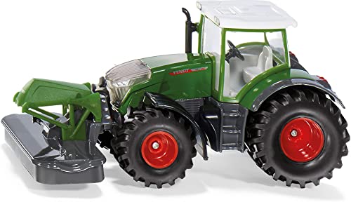 siku 2000, Fendt 942 Vario mit Frontmähwerk, Metall/Kunststoff, 1:50, Grün, Mähwerk und Kabine zum Abnehmen, Anhängerkupplung von Siku