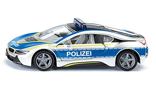 siku 2303, BMW i8 Polizeiauto, Metall/Kunststoff, 1:50, Blau/Silber, Flügeltüren zum Öffnen, Wechselbare Räder, Gummierte Reifen siku 2303, BMW i8 Polizeiauto, Metall/Kunststoff, 1:50, Blau/Silber, Flügeltüren zum Öffnen, Wechselbare Räder, Gummierte Reifen von Siku