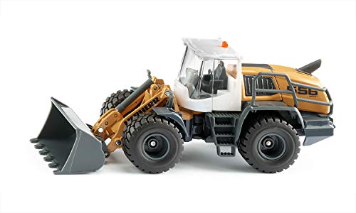 Siku 3561, Liebherr L 556 Radlader, 1:50, Metall/Kunststoff, Orange, Beweglicher Frontlader, Motorhaube zum Öffnen von Siku