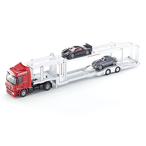 Siku 3934, Autotransporter, Inkl. 2 Spielzeug-Autos, 1:50, Metall/Kunststoff, Rot/Silber, Abkoppelbarer Auflieger Siku 3934, Autotransporter, Inkl. 2 Spielzeug-Autos, 1:50, Metall/Kunststoff, Rot/Silber, Abkoppelbarer Auflieger von Siku