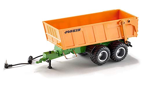 siku 6780, Tandem-Achs-Anhänger, 1:32, Fernsteuerbar, Für SIKU CONTROL Fahrzeuge mit Anhängerkupplung, Metall/Kunststoff, Orange von Siku