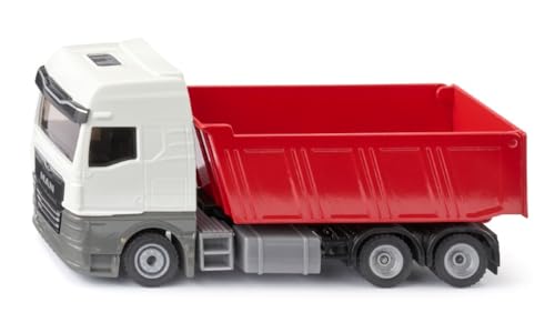 Siku 3518, Man Muldenkipper, 1:50, Metall/Kunststoff, Rot/Weiß, Spielzeug-LKW für Kinder, Kippbare Mulde, Robustes Design von Siku