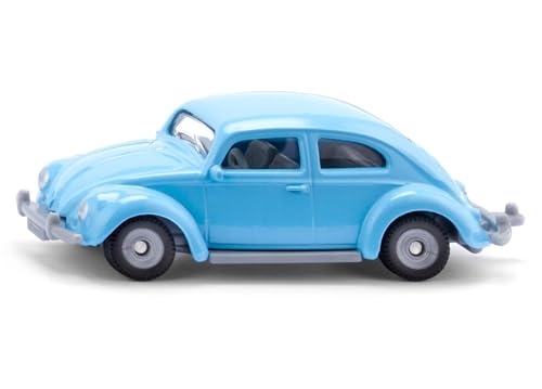 siku 1557, VW Käfer, Metall/Kunststoff, Hellblau, Spielzeugauto für Kinder, Gummierte Reifen von Siku