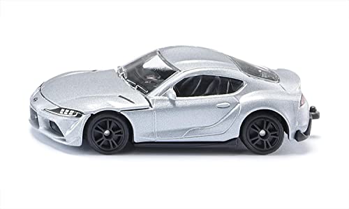 siku 1578, Toyota GR Supra, Spielzeug-Auto, Metall/Kunststoff, Silber, Detaillierte Motor-Nachbildung, Sportliche Felgen, Gummierte Reifen von Siku