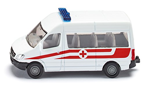 siku 080503801, Rettungsdienst Österreich, Metall/Kunststoff, Weiß/Rot, Vielseitig einsetzbar, Spielzeugfahrzeug für Kinder von Siku