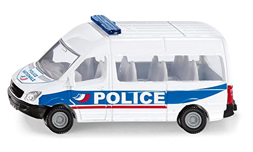 siku 0806001, Polizeibus Frankreich, Spielzeug-Auto, Metall/Kunststoff, Blau/Weiß, Anhängerkupplung siku 0806001, Polizeibus Frankreich, Spielzeug-Auto, Metall/Kunststoff, Blau/Weiß, Anhängerkupplung von Siku