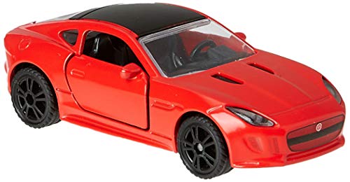 siku 1520, Jaguar F-Type R Sportwagen, Metall/Kunststoff, Rot, Kombinierbar mit siku Modellen im gleichen Maßstab von Siku