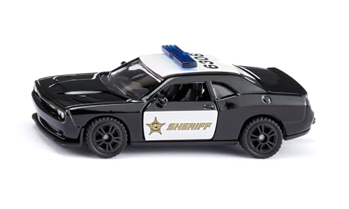 siku 1584, Dodge Challenger SRT County Sheriff, Metall/Kunststoff, Schwarz/Weiß, Spielzeug-Auto für Kinder, Gummierte Reifen, Türen zum Öffnen, Anhängerkupplung siku 1584, Dodge Challenger SRT County Sheriff, Metall/Kunststoff, Schwarz/Weiß, Spielzeug-Auto für Kinder, Gummierte Reifen, Türen zum Öffnen, Anhängerkupplung von Siku