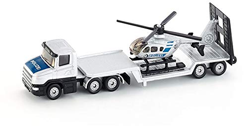 siku 1610, Polizei Tieflader mit Helikopter, Metall/Kunststoff, Silber, Öffenbare Heckklappe, Abkoppelbarer Auflieger siku 1610, Polizei Tieflader mit Helikopter, Metall/Kunststoff, Silber, Öffenbare Heckklappe, Abkoppelbarer Auflieger von Siku