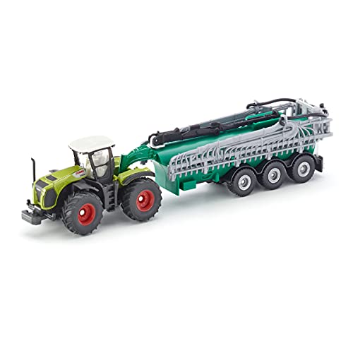 siku 1827, Claas Xerion Traktor mit Fasswagen, 1:87, Metall/Kunststoff, Grün, Ausschwenkbarer Schleppschlauchverteiler siku 1827, Claas Xerion Traktor mit Fasswagen, 1:87, Metall/Kunststoff, Grün, Ausschwenkbarer Schleppschlauchverteiler von Siku