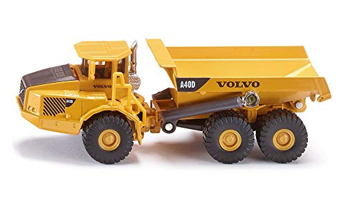 siku 1877, Volvo Dumper, Baustellenfahrzeug, 1:87, Metall/Kunststoff, Kippbare Mulde, Gelb von Siku