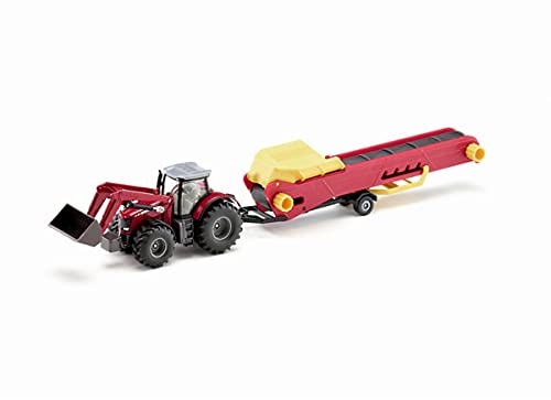 siku 1996, Massey Ferguson Traktor mit Förderband, 1:50, Metall/Kunststoff, Rot/Gelb, Inkl. Frontlader, Kombinierbar mit siku Modellen im gleichen Maßstab siku 1996, Massey Ferguson Traktor mit Förderband, 1:50, Metall/Kunststoff, Rot/Gelb, Inkl. Frontlader, Kombinierbar mit siku Modellen im gleichen Maßstab von Siku