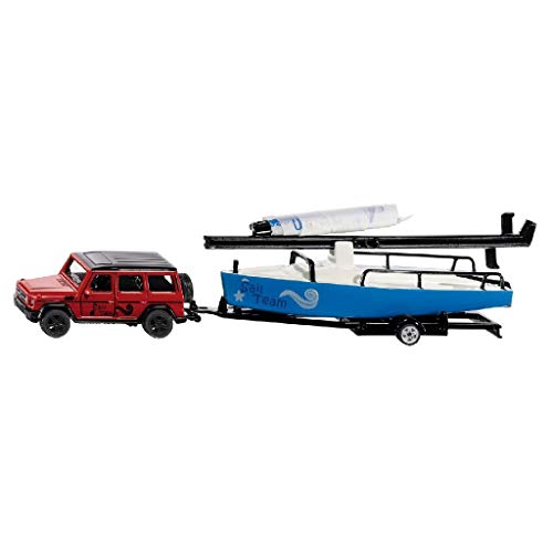 siku 2564, Mercedes-AMG G65 mit Segelboot, 1:50, Metall/Kunststoff, Rot/Blau, Inkl. Trailer aus Metall, Viele Spielfunktionen siku 2564, Mercedes-AMG G65 mit Segelboot, 1:50, Metall/Kunststoff, Rot/Blau, Inkl. Trailer aus Metall, Viele Spielfunktionen von Siku