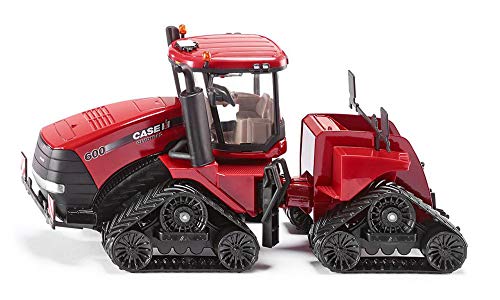 siku 3275, Case IH Quadtrac 600 Raupenschlepper Traktor, 1:32, Metall/Kunststoff, Rot, Funktionales Knickgelenk und siku-Heck-Kupplung von Siku