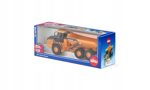 siku 3506, John Deere Dumper, Baustellenfahrzeug, 1:50, Metall/Kunststoff, Orange, Kippbare Mulde von Siku