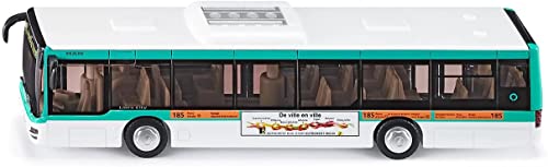 siku 3734001, Stadtbus RATP Frankreich, 1:50, Metall/Kunststoff, Türkis/Weiß, Öffenbare Türen von Siku