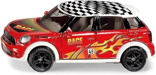 siku 6504, Bastelset Style my siku, MINI Countryman Race, Metall/Kunststoff, Rot, Spielzeugauto inkl. Stickerbogen zur individuellen Gestaltung von Siku