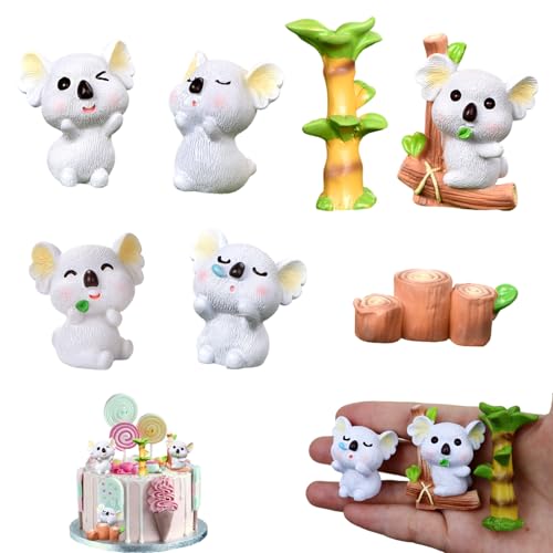Silars Miniatur Koala Figuren Tortendeko, 7 Stücke Koala Tortenfiguren Koala Kuchen Toppers, Miniatur Koala Ornamente für Torten Dekoration, Micro Landschaft, DIY Ornamente Silars Miniatur Koala Figuren Tortendeko, 7 Stücke Koala Tortenfiguren Koala Kuchen Toppers, Miniatur Koala Ornamente für Torten Dekoration, Micro Landschaft, DIY Ornamente von Silars