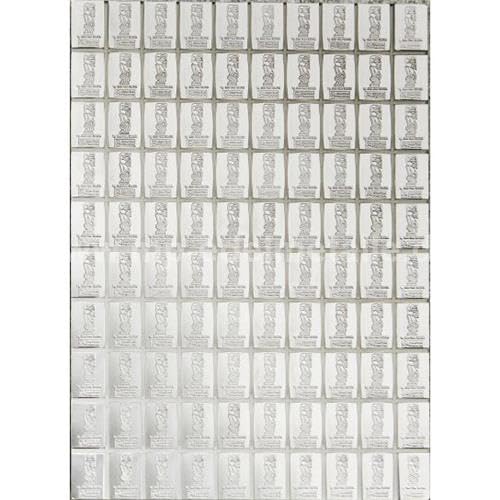 Silberbarren 50g Valcambi, Tafelbarren, (50x1g), 1 Stück, mit Samtbeutel, Feinsilber, Neuware von Silberbarren
