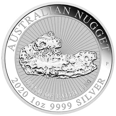 Silbermünze Neu!!! Australien Nugget, Hand of Faith incl. Münzkapsel 2020, 1 Unze, Differenzbesteuert nach § 25a UstG von Silbermünze