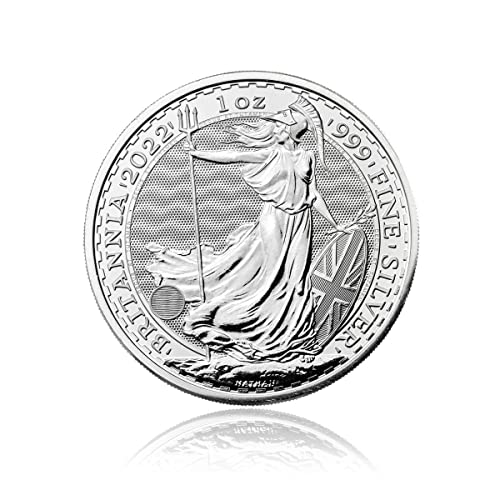 Silbermünze Britannia 2022 incl. Münzkapsel und Geschenkbeutel, 1 Unze von Silbermünze