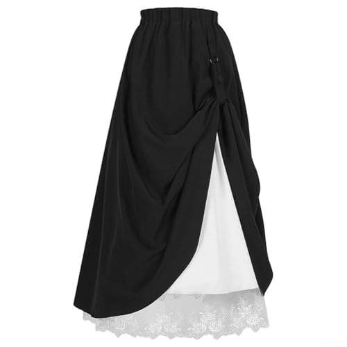 A Line Design Damen Steampunk Kleid, perfekt geeignet für Piraten und Gothen, L Schwarz A Line Design Damen Steampunk Kleid, perfekt geeignet für Piraten und Gothen, L Schwarz von Sileduove
