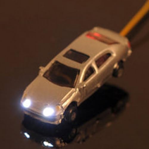 Modellautos im Maßstab N, mit eingebauten LEDs für verbesserte Zug-Layout-Landschaft (A), 20 Stück von Sileduove