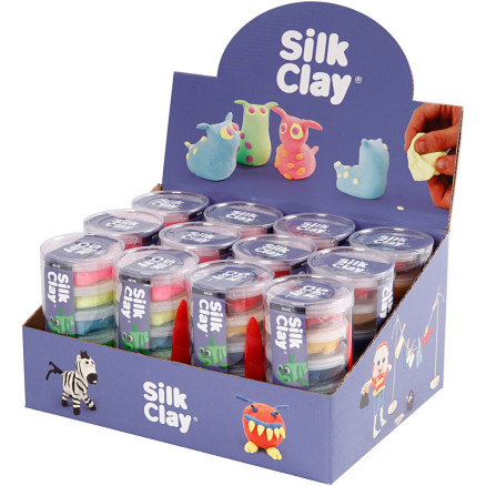 Silk Clay®, Neonfarben, Standard-Farben, 12 Set/ 1 Pck von Silk Clay