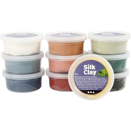 Silk Clay®, sanfte, dezente Farben, 10x40 g/ 1 Pck von Silk Clay