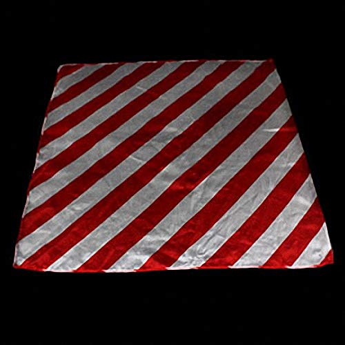 Silk & Cane Tricks Magic Trick Zebra-Seide, 45 x 45 cm, Rot / Weiß von Silk & Cane Tricks