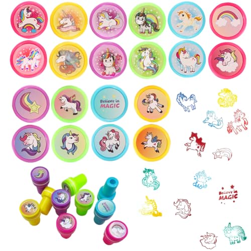 20 Stück Einhorn Kinder Stempel, Selbstfärbende Einhorn Stempel, Niedliche Spielzeugstempel aus Plastik, Stempelset Tiere Gastgeschenke für Kindergeburtstag, Klassenzimmer Belohnungen, Party Zubehör 20 Stück Einhorn Kinder Stempel, Selbstfärbende Einhorn Stempel, Niedliche Spielzeugstempel aus Plastik, Stempelset Tiere Gastgeschenke für Kindergeburtstag, Klassenzimmer Belohnungen, Party Zubehör von Silkwish