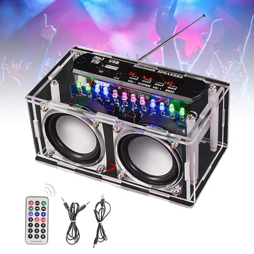 Elektronik Lötbausätze Set - Bluetooth Lautsprecher Bausatz mit FM Radio & Sprachaufnahme, Musikspieler mit Fernbedienung & LED-Licht Löten Lernen DIY Kit Geschenk für Erwachsene, Kinder ab 12 Jahren Elektronik Lötbausätze Set - Bluetooth Lautsprecher Bausatz mit FM Radio & Sprachaufnahme, Musikspieler mit Fernbedienung & LED-Licht Löten Lernen DIY Kit Geschenk für Erwachsene, Kinder ab 12 Jahren von Silkwish