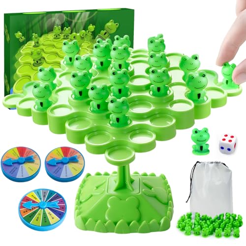 Frosch Balance Mathe Spiel, Gesellschaftsspiel Frosch, Montessori Lernspielzeug, Frosch Stapelspiel Zählen Spielzeug von Silkwish
