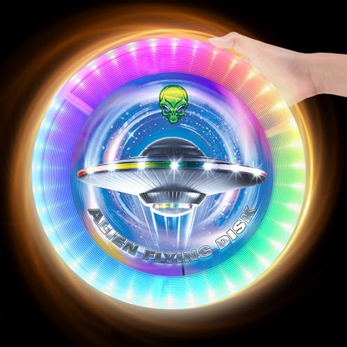 LED Frisbee mit 12 Farbmodi - 25cm Wasserdicht Flugscheibe für Outdoor, Strand & Nachtspiele – Leuchtende Frisbee für Kinder/Jugendliche/Erwachsene – Geschenkidee zu Geburtstag/Weihnachten/Ostern LED Frisbee mit 12 Farbmodi - 25cm Wasserdicht Flugscheibe für Outdoor, Strand & Nachtspiele – Leuchtende Frisbee für Kinder/Jugendliche/Erwachsene – Geschenkidee zu Geburtstag/Weihnachten/Ostern von Silkwish