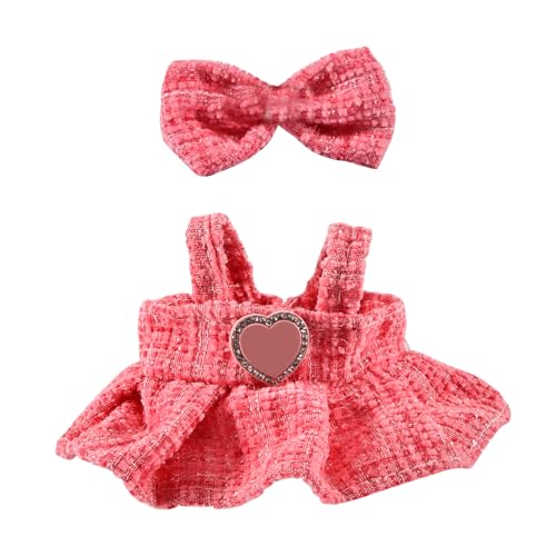 Silkwish 2er Set Puppenkleidung für 17cm Puppe - Elegant Premium Outfit für La Puppen, Inkl Tiefrotes Kleid & Schleifen-Haarklammer - Modische Puppenkleidung Silkwish 2er Set Puppenkleidung für 17cm Puppe - Elegant Premium Outfit für La Puppen, Inkl Tiefrotes Kleid & Schleifen-Haarklammer - Modische Puppenkleidung von Silkwish