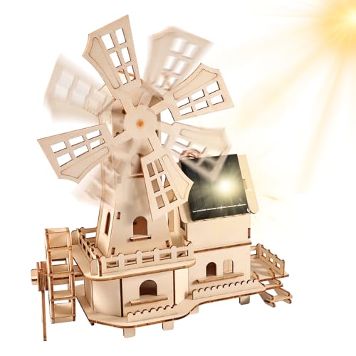 Silkwish 3D Holzpuzzle Haus mit Solar Windmühlen - DIY Holzbausatz Bastelset für Kinder ab 8 Jahren & Erwachsene - Rotierende Windmühle mit Solarenergie Modellbausatz | Inkl. Deutsche Anleitung Silkwish 3D Holzpuzzle Haus mit Solar Windmühlen - DIY Holzbausatz Bastelset für Kinder ab 8 Jahren & Erwachsene - Rotierende Windmühle mit Solarenergie Modellbausatz | Inkl. Deutsche Anleitung von Silkwish