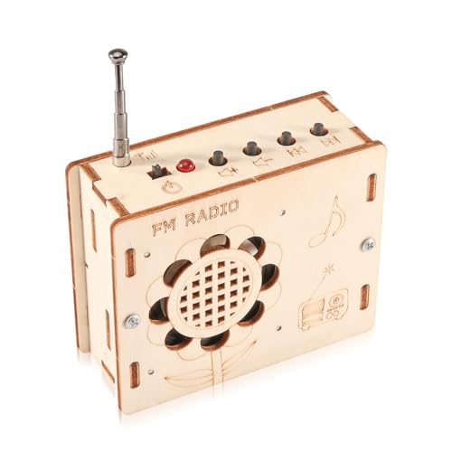 Silkwish Radio Bausatz für Kinder ab 8 Jahren - DIY Elektronik Baukasten Kits aus Holz - Experimente Wissenschaft Bastel Set - STEM Spielzeug Geschenke ab 8-14 Jahre Jungen Mädchen von Silkwish