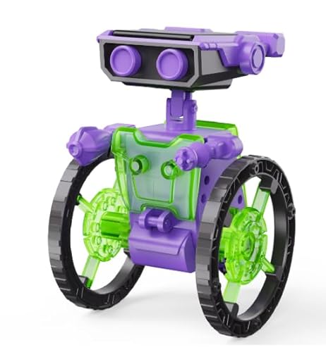 Sillbird 15-in-1 Solar Roboter Spielzeug für Kinder, Solar und batteriebetriebener Motor mit Doppelantrieb, Mint Experimente Lernspielzeug Kinder Geschenk für Jungen ab 8 9 10+ Jahren, Lila von Sillbird